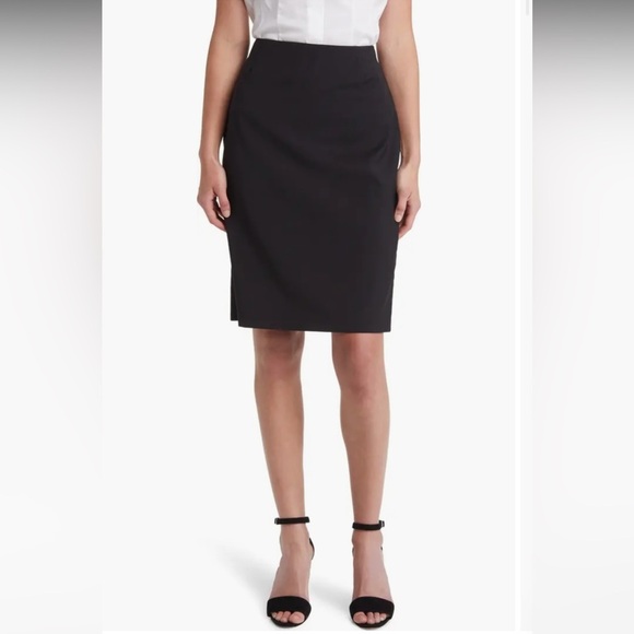 NWOT BOSS Hugo Boss Vileah Wool Pencil Skirt Black Women’s Size 4 Business - Picture 1 of 15